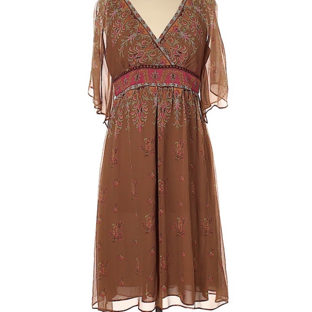 Adrianna Papell Flutter Sleeve Cocktail Dress